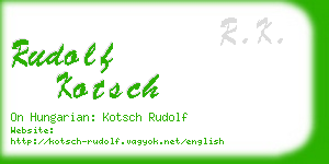 rudolf kotsch business card